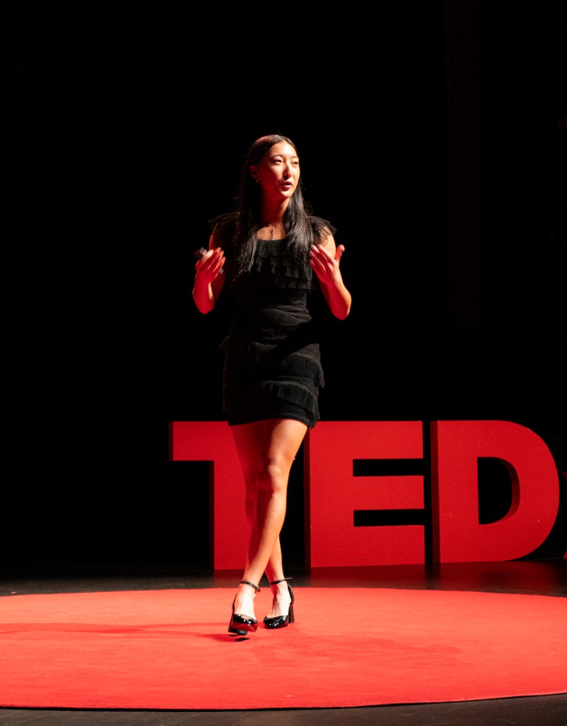 Speaking on the TEDx stage